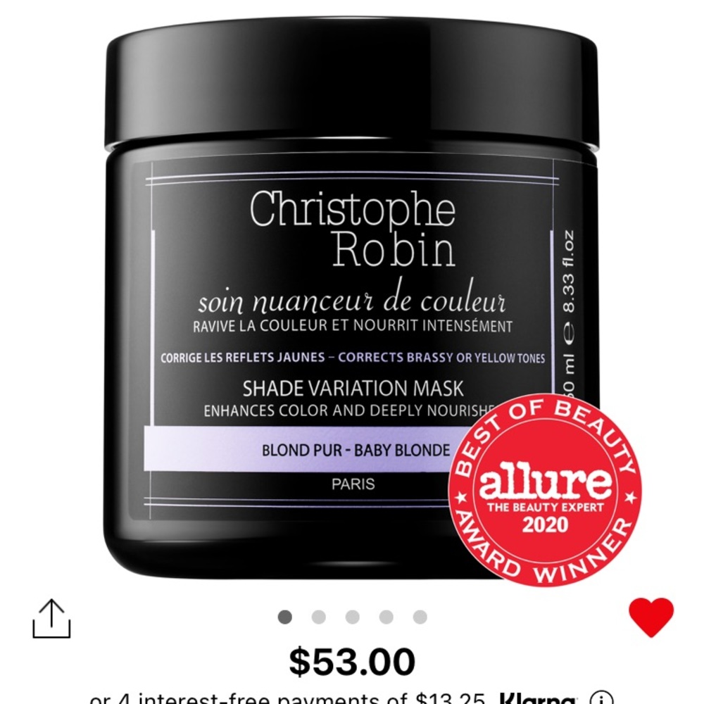 NWT Christophe Robin Baby Blonde Mask